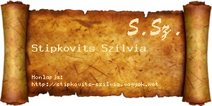 Stipkovits Szilvia névjegykártya