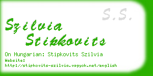 szilvia stipkovits business card